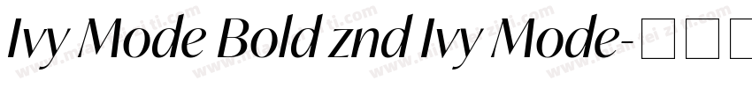 Ivy Mode Bold znd Ivy Mode字体转换